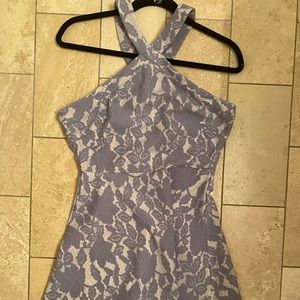 Blue Lace Homecoming/Prom Dress